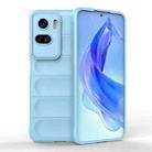 For Honor 90 Lite Magic Shield TPU + Flannel Phone Case(Light Blue) - 1