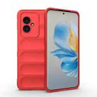 For Honor 100 5G Magic Shield TPU + Flannel Phone Case(Red) - 1