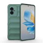 For Honor 100 5G Magic Shield TPU + Flannel Phone Case(Dark Green) - 1