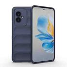 For Honor 100 5G Magic Shield TPU + Flannel Phone Case(Dark Blue) - 1