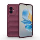 For Honor 100 5G Magic Shield TPU + Flannel Phone Case(Wine Red) - 1