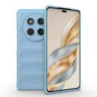 For Honor X60 Pro 5G Magic Shield TPU + Flannel Phone Case(Light Blue) - 1