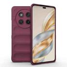 For Honor X60 Pro 5G Magic Shield TPU + Flannel Phone Case(Wine Red) - 1