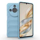 For Honor X60 5G Magic Shield TPU + Flannel Phone Case(Light Blue) - 1