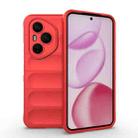 For Honor 400 Pro 5G Global 160.8mm Magic Shield TPU + Flannel Phone Case(Red) - 1