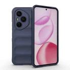 For Honor 400 Pro 5G Global 160.8mm Magic Shield TPU + Flannel Phone Case(Dark Blue) - 1