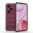 For Honor 400 Pro 5G Global 160.8mm Magic Shield TPU + Flannel Phone Case(Wine Red) - 1