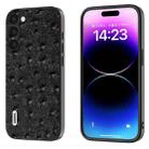 For Samsung Galaxy S23+ 5G ABEEL Genuine Leather Ostrich Texture Phone Case(Black) - 1