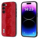 For Samsung Galaxy S23+ 5G ABEEL Genuine Leather Weilai Series Phone Case(Red) - 1