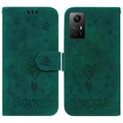 For Xiaomi Redmi Note 12S Butterfly Rose Embossed Leather Phone Case(Green) - 1