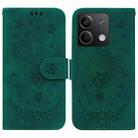 For Xiaomi Redmi Note 13 5G Butterfly Rose Embossed Leather Phone Case(Green) - 1