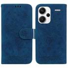 For Xiaomi Redmi Note 13 Pro+ 5G Butterfly Rose Embossed Leather Phone Case(Blue) - 1