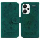 For Xiaomi Redmi Note 13 Pro+ 5G Butterfly Rose Embossed Leather Phone Case(Green) - 1