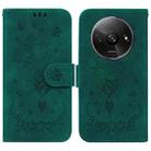 For Xiaomi Redmi A3 Butterfly Rose Embossed Leather Phone Case(Green) - 1