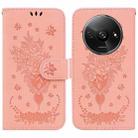For Xiaomi Redmi A3 Butterfly Rose Embossed Leather Phone Case(Pink) - 1