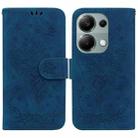 For Xiaomi Redmi Note 13 Pro 4G Butterfly Rose Embossed Leather Phone Case(Blue) - 1