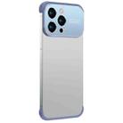 For iPhone 14 Pro Metal Large Window + TPU Corners Phone Protective Frame(Light Blue) - 1