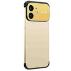 For iPhone 12 Metal Large Window + TPU Corners Phone Protective Frame(Gold) - 1