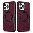 For iPhone 15 Pro MagSafe Shockproof Armor Phone Case(Wine Red) - 1