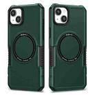 For iPhone 15 Plus MagSafe Shockproof Armor Phone Case(Dark Green) - 1