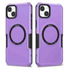 For iPhone 15 Plus MagSafe Shockproof Armor Phone Case(Purple) - 1