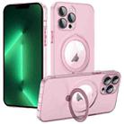 For iPhone 13 Pro Max MagSafe Multifunction Holder Phone Case(Pink) - 1