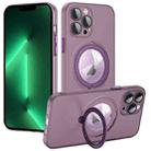 For iPhone 13 Pro Max MagSafe Multifunction Holder Phone Case(Dark Purple) - 1