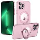 For iPhone 13 Pro MagSafe Multifunction Holder Phone Case(Pink) - 1