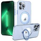 For iPhone 13 Pro MagSafe Multifunction Holder Phone Case(Sierra Blue) - 1