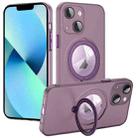 For iPhone 13 MagSafe Multifunction Holder Phone Case(Dark Purple) - 1