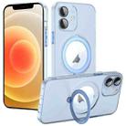 For iPhone 12 MagSafe Multifunction Holder Phone Case(Sierra Blue) - 1