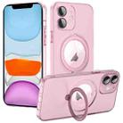 For iPhone 11 MagSafe Multifunction Holder Phone Case(Pink) - 1