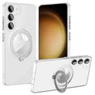 For Samsung Galaxy S23+ 5G MagSafe Multifunction Holder Phone Case(Transparent) - 1