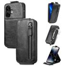 For Ulefone Note 16 Pro Zipper Wallet Vertical Flip Leather Phone Case(Black) - 1