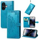 For Ulefone Note 16 Pro Mandala Flower Embossed Leather Phone Case(Blue) - 1