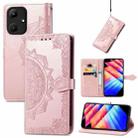 For Infinix Hot 30i Mandala Flower Embossed Leather Phone Case(Rose Gold) - 1