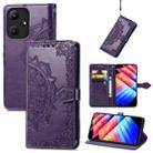 For Infinix Hot 30i Mandala Flower Embossed Leather Phone Case(Purple) - 1