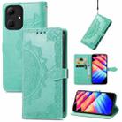 For Infinix Hot 30i Mandala Flower Embossed Leather Phone Case(Green) - 1