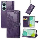 For Huawei Enjoy 60 Pro / nova 11i Mandala Flower Embossed Leather Phone Case(Purple) - 1