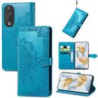 For Honor 90 5G Mandala Flower Embossed Leather Phone Case(Blue) - 1