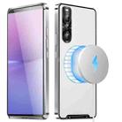For Sony Xperia 10 V MagSafe Magnetic Frosted Metal Phone Case(Silver) - 1