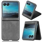 For Motorola Moto Razr 40 Ultra Litchi Texture Back Cover Phone Case(Grey) - 1