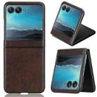 For Motorola Moto Razr 40 Ultra Litchi Texture Back Cover Phone Case(Brown) - 1