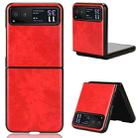 For Motorola Moto Razr 40 Litchi Texture Back Cover Phone Case(Red) - 1