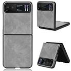 For Motorola Moto Razr 40 Litchi Texture Back Cover Phone Case(Grey) - 1