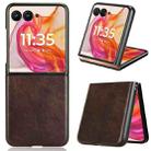 For Motorola Razr 50 Ultra Litchi Texture Back Cover Phone Case(Brown) - 1