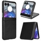 For Motorola Razr 50 Litchi Texture Back Cover Phone Case(Black) - 1