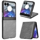 For Motorola Razr 50 Litchi Texture Back Cover Phone Case(Grey) - 1