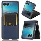 For Motorola Moto Razr 40 Ultra Litchi Texture Card Slot Phone Case(Blue) - 1