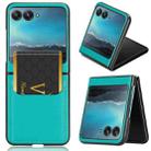 For Motorola Moto Razr 40 Ultra Litchi Texture Card Slot Phone Case(Green) - 1